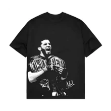 Islam Makhachev Double Champ High Quality Tee, 322 T-Shirt, MMA Shirt, Fighter Tee, Graphic Champ T-Shirt - màu đen - Xem 2