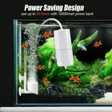 1 件迷你水族箱空气泵，静音增氧泵，便携式小型氧气泵，小型钓鱼增氧机，多种颜色可选，适用于家庭鱼缸、养鱼、钓鱼鱼缸用品，USB 供电