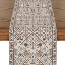 13x72 英寸波西米亚复古现代风格桌旗，几何图案桌面装饰，家居餐厅派对入口装饰 - 彩色 - 查看 16