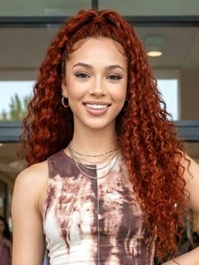 30英寸合成编织接发，蓬松深波浪辫，金色波浪钩针卷发假发，安娜女士假发 - 彩色 - 查看 13