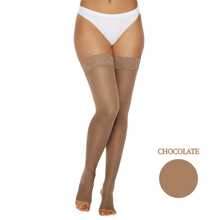 Meia Kendall 7/8 Com Silicone Média Compressão Sem Ponteira 1712  Casual-Confortável - Castanho - Visão 7