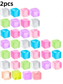 2/6/10个装成人减压挤压球，冰块挤压玩具 - 方形挤压球玩具，成人减压球，挤压冰块减压玩具，小号 - 彩色 - 查看 12