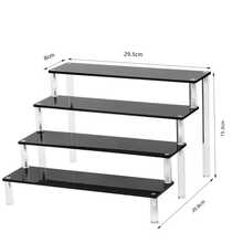 1-5 Tier Black Acrylic Display Stand, Household Desktop Stepped Organizer Rack For Figurines, Dolls, Blind Boxes, Bracelets, Jewelry - Multicolor - View 10