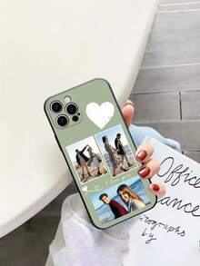 1 pieza Funda de teléfono suave de TPU con diseño de sobre personalizado para pareja compatible con Moto G5 G2025 - Negro - Ver 5