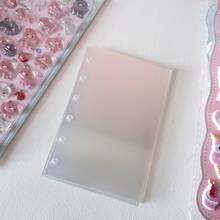 20pcs Gradient Cute Loose Leaf Notebook, Translucent Gradient Material, Soft Matte Texture, Suitable For Student Planner, Classroom Notes, Dorm Desk Decor, Home Crafts, Large Capacity Inner Pages, Resin Material Portable Sticker & Nail Art Storage Album, Applicable For Scrapbook, Photo Album, Notebook, Budget Planner, And Student Back To School Planner, Office Supplies - View 1
