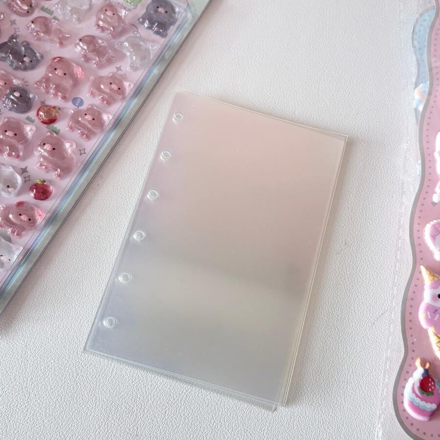 20pcs Gradient Cute Loose Leaf Notebook, Translucent Gradient Material, Soft Matte Texture, Suitable For Student Planner, Classroom Notes, Dorm Desk Decor, Home Crafts, Large Capacity Inner Pages, Resin Material Portable Sticker & Nail Art Storage Album, Applicable For Scrapbook, Photo Album, Notebook, Budget Planner, And Student Back To School Planner, Office Supplies - View 1