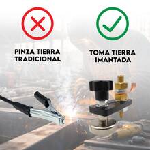 Vmingo Soporte Tierra Soldadura Magnética Conector Proceso tig Mig - Negro - Ver 4