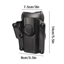 1pc Outdoor Hunting Right Hand Protective Holster, PP Material, Universal Fit With Quick Release Function, Suitable For G17, P320, 1911 And Other Models, 4 Colors Available: Transparent, Military Green, Black, Sand - Multicolor - View 4
