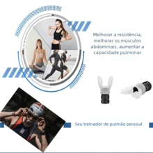 Dispositivo de Treinamento Respiratório - Para Treinamento de Altitude e Fitness ao Ar Livre - Preto - Visão 5