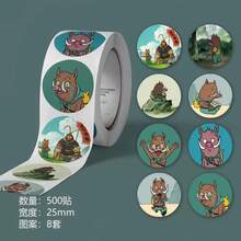 Pegatinas 3D de relieve con diseños de animales lindos, pegatinas educativas de dibujos animados hechas a mano para niños, decoraciones para álbumes de fotos móviles - Regalos. La elección perfecta para la decoración del hogar, la decoración de fiestas - Multicolor - Ver 8