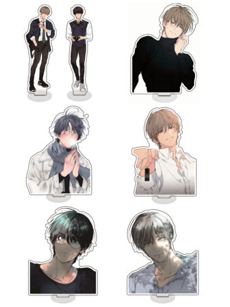 1 st koreansk serietidning Anime Manhwa「Lost In The Cloud」 akrylstående - Actionfigursdisplay, skrivbord och heminredning, perfekt födelsedagspresent till vänner.