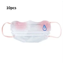 10/20/30 Pieces - Butterfly-Shaped Mask. Three-Layer Wavy Butterfly-Shaped Disposable Protective Mask, Breathable And Windproof. Three Layers Of Protection, Comfortable And Soft. - White - View 11