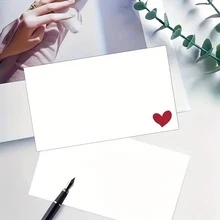 30/60张空白爱心留言卡，情人节卡片，口袋卡，钱包卡，名片，白色贺卡，无涂层，感谢卡，留言卡，信息卡，书写卡，邮寄卡，小型企业用品，礼品标签，生日卡，特色商品，学校用品，公告卡 - 彩色 - 查看 6