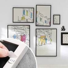 Easy-Install Double-Sided Adhesive Strips - 12/24 Pairs, Non-Destructive Wall Hooks, Tool-Free Removable Mounting Tape Adhesive Wall Hooks Double Sided Adhesive Tape - White - View 4