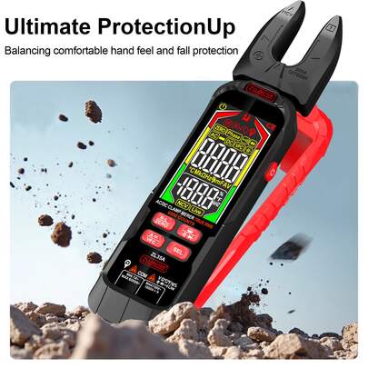 Pince ampèremétrique numérique en forme de fourchette ZL35B, pince ampèremétrique à ouverture de 6000 A, multimètre, courant CC/CA, Hz, outil de test électrique, batterie rechargeable