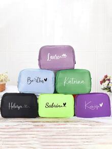 1pc Customized Personalized Waist Bag, Customized Travel Waist Bag, Mini Waist Bag, Customized Crossbody Bag, Bridesmaid Gift, Women Gift, Logo Customization Accepted - Multicolor - View 3