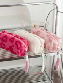 1pc Heart-Shaped Pencil Case, High-Quality Large Capacity Student Stationery Storage Pouch,Bag - A - View 1