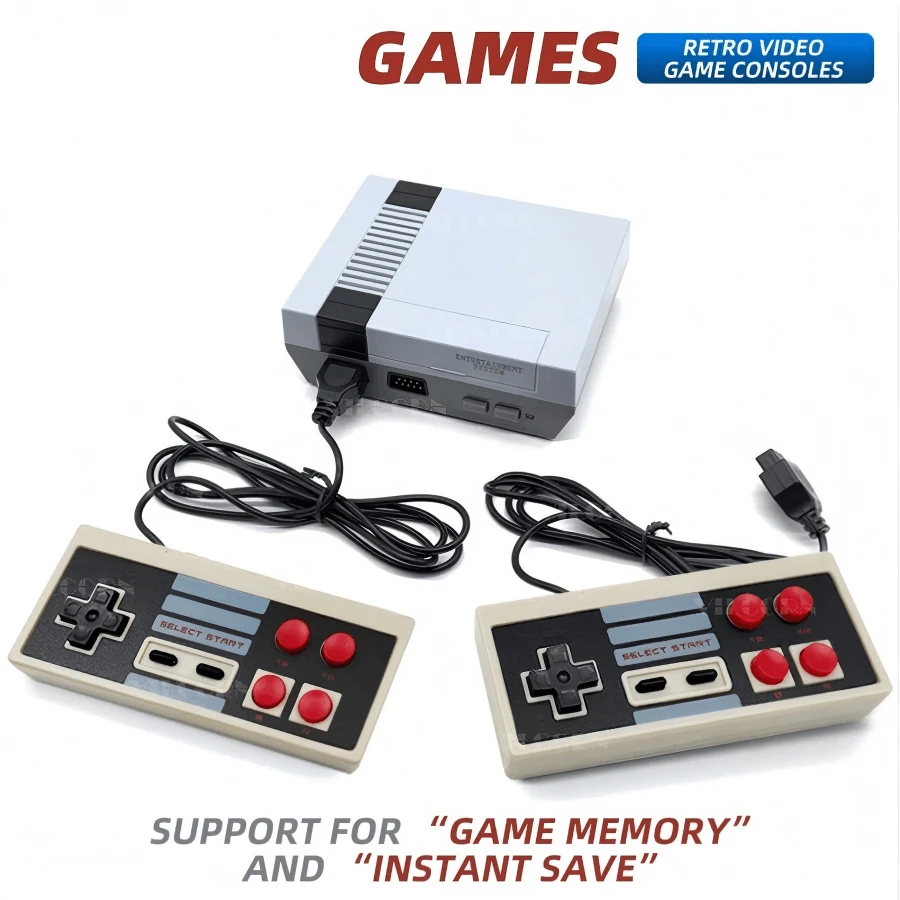 Consolas de videojuegos retro de 8 bits FHD Mini Game Stick con 620 juegos incorporados, 2 mandos clásicos, recreación de juegos clásicos - Blanco - Ver 1