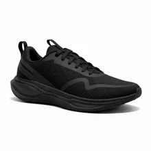 Men's Tennis Shoes For Gym, Walking, Original, Comfortable And Soft, Basic Running Shoes - Black and Black - View 3