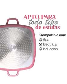 Batería de Cocina Speckle Cookware - ALFA 14 pz Batería de Cocina de Acero Inoxidable Reforzado con Cerámica Antiadherente Premium | Cocina Saludable | Incluye Tapa de Cristal Irrompible Gratis | Agarraderas de Silicona | Apta para Estufas de Gas, Eléctrica e Inducción | Alta Calidad y Durabilidad - Rosa - Ver 3