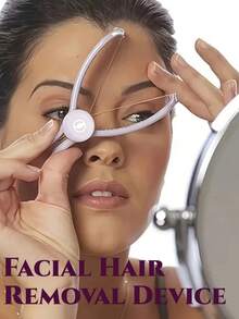 1 aparat de îndepărtare a părului facial, dispozitiv manual de îndepărtare a părului, clemă de îndepărtare a părului cu ață, instrument de ras facial, inodor, instrument de tuns pentru femei.