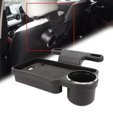 Cup Holder Phone Mount Headrest Tidy Car Back Seat Organizer Foldable Table Tray - A - View 6