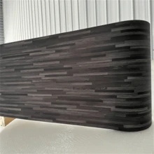 1 Roll Thick Black Vintage Wood Grain Ceramic Tile Flooring Sticker, PVC Waterproof Oil-Proof Wallpaper, Vinyl Material Floor Sticker, Self-Adhesive Backing, Removable Vinyl Wallpaper, Floor Covering, Removable DIY Floor Sticker, Suitable For Indoor Use, Easy To Clean, Anti-Slip And Wear-Resistant, Removable Without Residue - Black - View 3