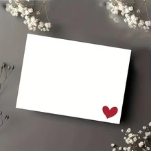 30/60张空白爱心留言卡，情人节卡片，口袋卡，钱包卡，名片，白色贺卡，无涂层，感谢卡，留言卡，信息卡，书写卡，邮寄卡，小型企业用品，礼品标签，生日卡，特色商品，学校用品，公告卡 - 彩色 - 查看 4
