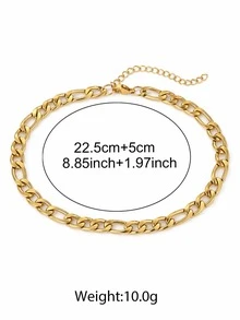 18K Gold Plated Stainless Steel Anklet - Minimalist And Chic Chain Design, Suitable For Daily Wear And Vacation - Anklet - View 3