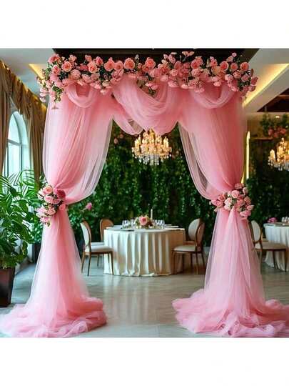 1pc Multi-Color DIY Tulle Fabric, Suitable For Wedding Headpiece, Mosquito Net, Sewing, Photography Backdrop, Wedding Decoration, Party, Birthday, Home Decor, Outdoor