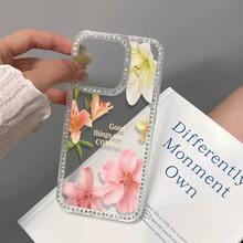 Funda para iPhone 17 Air/16e/15/14/13/12/11 Pro, Pro Max, Plus, funda suave de TPU, marco transparente con diseño de diamante, mejora la textura del teléfono, lujo discreto - transparente - Ver 5