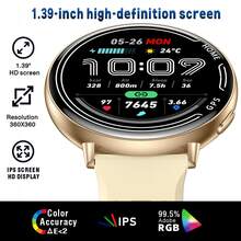 SENBONO GPS Positioning Smartwatch, 1.39-Inch Full Screen Touch, Compass Function, GPS Function, 107+Sports, Step Counting, Calories, Distance, Wireless Calling, Voice Assistant, Flip Wrist Bright Screen, Remote Control For Taking Photos, Ideal Gift.