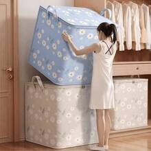 KIT 3 100L/145L/175L Large Capacity Multifunctional Storage Box For Quilts And Household Clothes - 175L (blue Daisy) 1 Pc - View 2