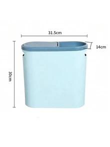 10L/2.64 Gallon Ultra Slim Trash Can, Bathroom Garbage Bin With Slot Design, Pedal-Operated Lid, Durable Liner Holder, Creative Home Accessory For Bathroom, Bedroom, Living Room