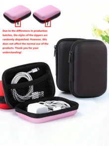 1 pieza Bolsa de almacenamiento portátil mini, organizador de cable de cargador de teléfono, billetera con cremallera, organizador de cargador USB y auriculares, estuche para disco duro portátil y auriculares, organizador de cargador USB y auriculares, estuche para disco duro portátil y auriculares, cargador de viaje para batería externa, estuche para cargador, estuche para auriculares de escuela/universidad, organizador de cables, bolsa de accesorios electrónicos, cargador de batería externa - Multicolor - Ver 12