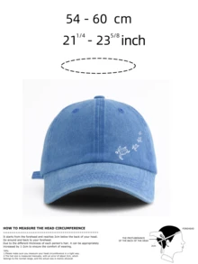 1顶水洗休闲棒球帽，饰有可爱的4只海龟图案，时尚百搭，防晒，适合户外运动、探险、海滩度假，男女通用 - 水洗帽 - 查看 3