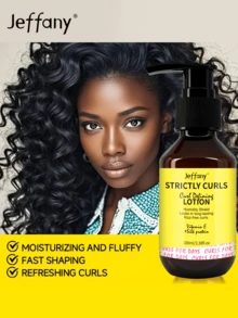 Jeffany Curl Envy Styling Cream: Designed Specifically For Coarse, Frizzy, Curly Hair, Containing Avocado Oil And Shea Butter, Vitamin E, Sulfate-Free, Increases Curl Volume, Effectively Shapes And Enhances Curls, Leaving Hair Smooth And Glossy. Suitable For All Hair Types, An Excellent Gift Choice. 100ml, Hair Strengthener, Shine Booster, Smooth Appearance, Silky Texture, Natural Oils, Nourishing Ingredients, Styling Product - Lotion - View 6