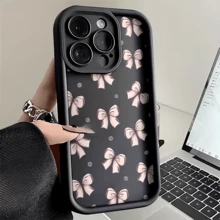 Pink Bow With Black Polka Dots Patterned Soft Silicone Phone Case For IPhone 17 16 15 14 13 12 11 Pro Max Plus Air X XS, For Samsung S21S22/23/24/25/A13/14/15/17/33/35/54/NOTE20 Christmas And Valentine's Day Gifts, Gifts For Boyfriends And Girlfriends, Family Members - Burgundy - View 10