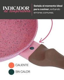 Batería de Cocina Magestic - ALFA 3 pz Batería de Cocina de Acero Inoxidable Reforzado con Cerámica Antiadherente Premium | Cocina Saludable | Incluye Tapa de Cristal Irrompible Gratis | Agarraderas de Silicona | Apta para Estufas de Gas, Eléctrica e Inducción | Alta Calidad y Durabilidad - Rosa - Ver 7