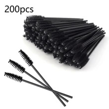 100/200/500 Disposable Mascara Wand Bobbin Mascara Brush Is Suitable For Lengthening Eyebrows/Eyelashes And Cosmetics (Black). - Black - View 8