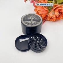 1.6/2/2.5/3/3.9英寸黑色树形草药研磨器，可爱锌合金手动四层金属研磨器，烟草研磨器，雪茄香烟工具，吸烟配件礼品 - 款式-A - 查看 9