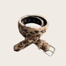 1 chiếc thắt lưng da PU mềm mại, họa tiết da báo màu cà phê, kiểu dáng retro, phù hợp với trang phục mùa thu/đông. - Màu cà phê, họa tiết da báo sang trọng. - Xem 24
