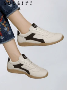 Women's Casual Lightweight Non-Slip Outdoor Sports Sneakers - Black and White - View 2