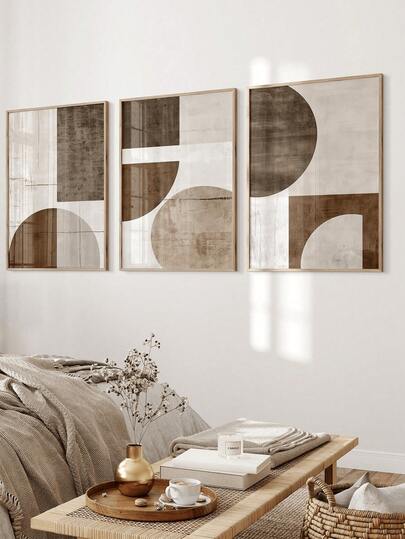 3pcs Frameless Canvas Wall Art, Abstract Graphic Home Decor, Wall Art, Room Decor, Home Mural, Suitable As Gift, Living Room, Bedroom, Dining Room, Living Room Decor, Bedroom Decor