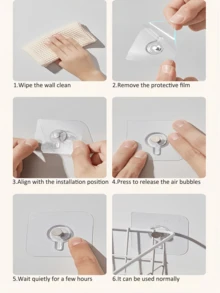 20个免钻孔墙锚，壁挂式挂钩，可用于悬挂照片、钟表、置物架，适用于浴室和厨房收纳。