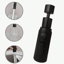 厨房双刀刮水水龙头延长器 360° 万向节淋浴洗脸盆通用喷嘴 通用防溅防水防喷设计