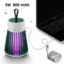 可充電式掛式蚊殺燈 360°保護電網 UV 驅蚊燈 多功能殺蟲燈 適用於居家臥室、戶外露營、陽台與庭院 - 彩色 - 查看 10
