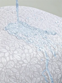 1pc Large Capacity Reinforced Lidded Storage Bag, Foldable Clothes Organizer Bag With Reinforced Handle, Suitable For Clothes, Blankets, Bedding Storage - White - View 6