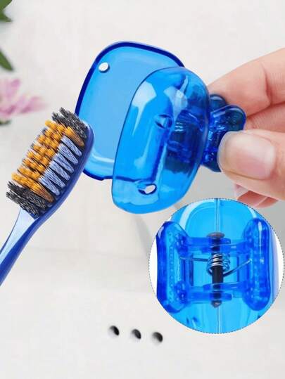 4pcs Portable Toothbrush Cover Case For Travel - Compact Dustproof & Hygienic Toothbrush Protector Cap, Fits Electric & Manual Brush Heads. Lightweight Holder For Suitcase, Gym Bag, Camping Trips | Essential Travel Toiletry Organizer | Travel Essential & Dorm Room Essentials College, Perfect As Valentine's Day Gift, Wedding Or Room Stuff For Bathroom Decor & Organization.