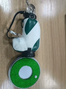 Golf Themed Pen Holder Decor - Golf Gift Decor Pen Holder, Creative Business Gift, Golf Decor Pen Holder, Practical Desktop Decor With 3 Pens, Suitable For Desk Decoration, Home Decor, Office Desk Decor